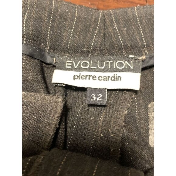Pierre Cardin Evolution Pinstripe Cropped Blazer & Pants Suit 32 Pants 30 Blazer - Picture 7 of 11
